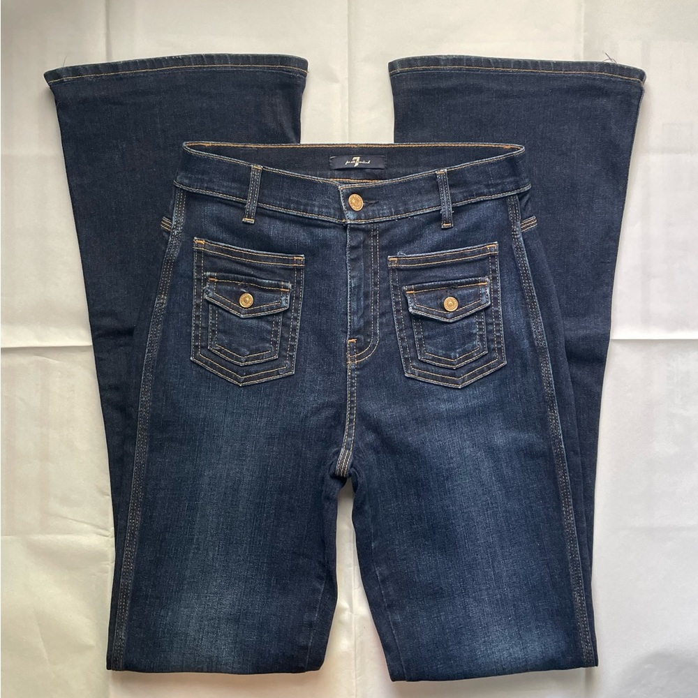 7 For All Mankind Hi-Rise Wide Leg denim Jean
